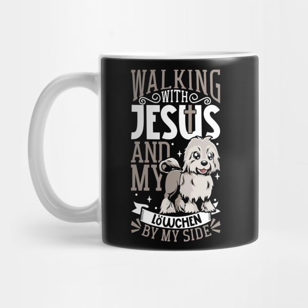 Jesus and dog - Little Lion Dog by Modern Medieval Design